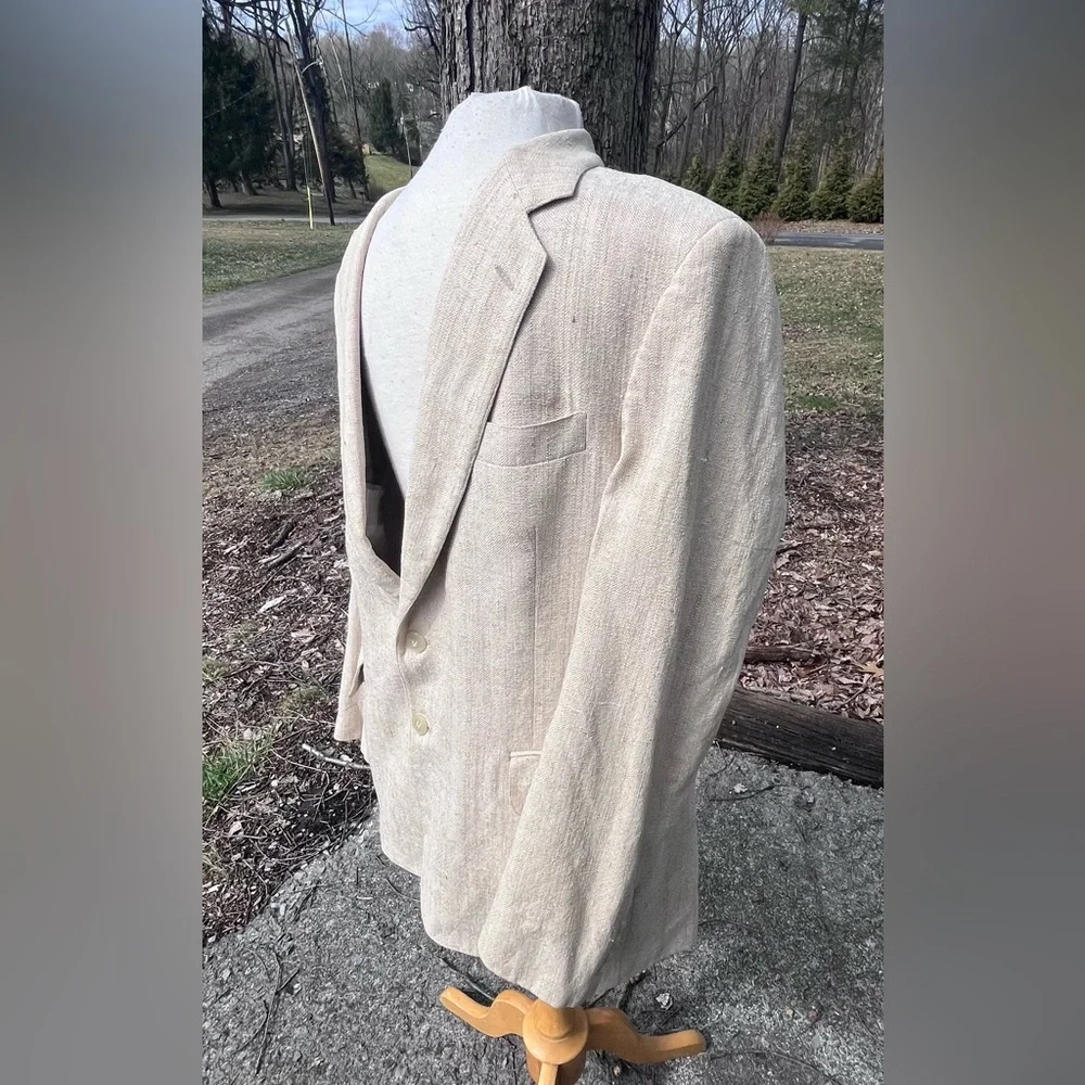 POTOMAC COLLECTION VINTAGE LIGHT BROWN TWEED BLAZER MENS 42R